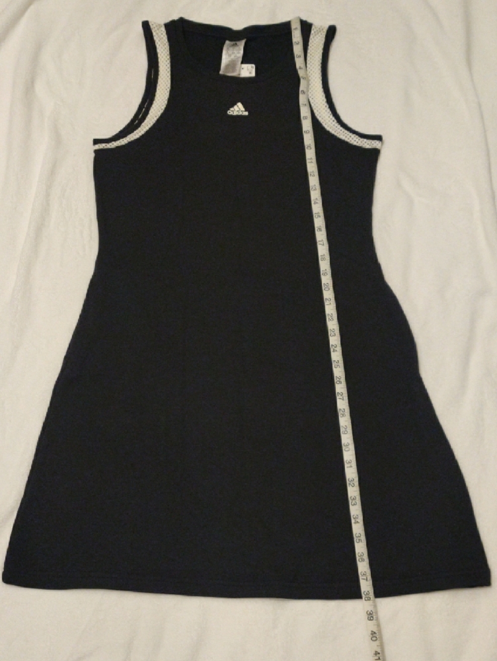 adidas Black Sleeveless Sport Dress with White Trim - Picture 3 of 16